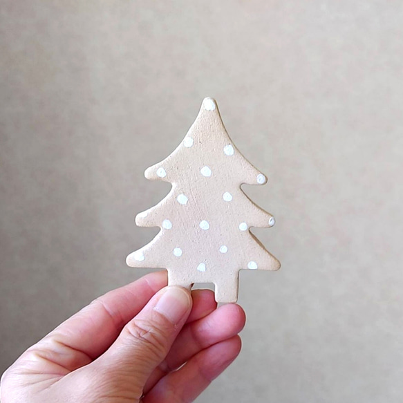 陶の小さなクリスマスツリー【大人色リバーシブル】 10枚目の画像