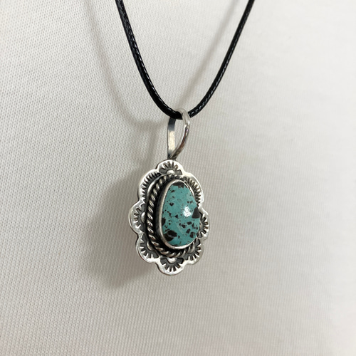 ローンマウンテン　ターコイズ　シルバー　ネックレス　# インディアンジュエリー ローンマウンテン ターコイズ トルコ石 シルバー ネックレス