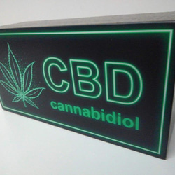 【Lサイズ】大麻 CBD オイル 医療 ガンジャ マリファナ 酒 クラブ ランプ 照明 看板 置物 雑貨 ライトBOX 5枚目の画像