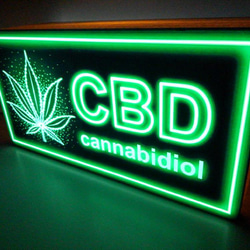 【Lサイズ】大麻 CBD オイル 医療 ガンジャ マリファナ 酒 クラブ ランプ 照明 看板 置物 雑貨 ライトBOX 3枚目の画像