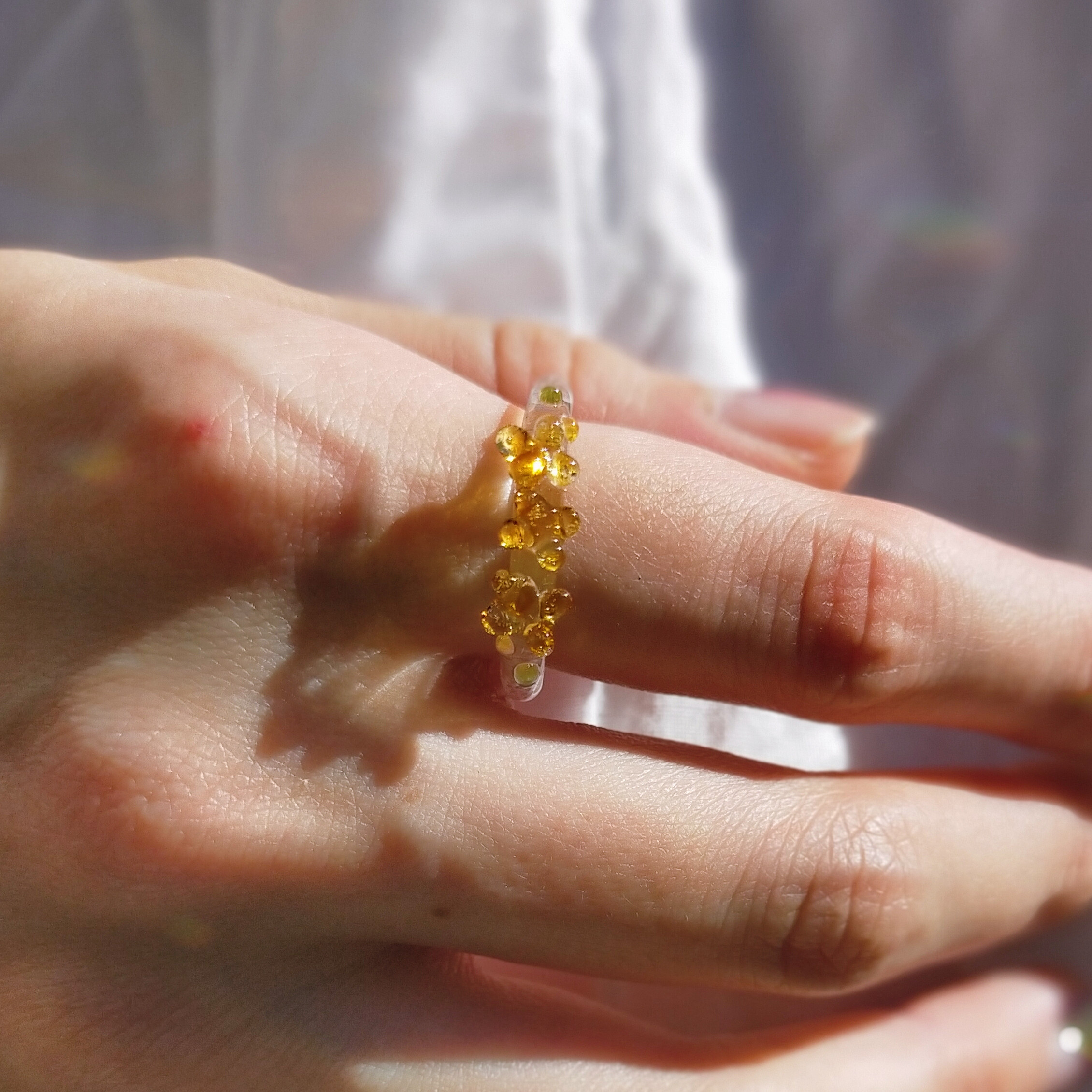 ガラスの金木犀ꕤ︎︎指輪