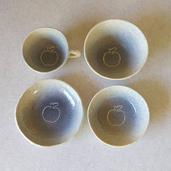 陶の小鉢・デザートボウル【インディゴブルーのりんご】　 15枚目の画像