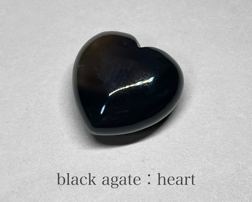 天然石 ブラックアゲート＆カーネリアン ハートパーム＆フレイム f4487af3903621ed37ba44979d967f