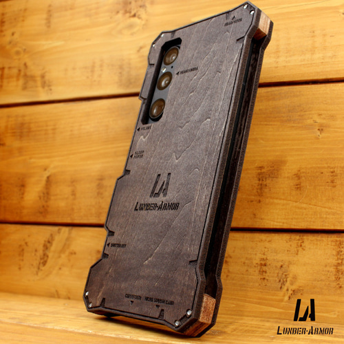 Xperia 1 V ケース 木製 耐衝撃 ウッド wood case 木 本革 LUNBER