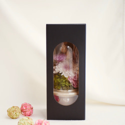 「仏花」デンファレのプリザーブドフラワーのガラスドーム パープル系＜受注制作＞お供え花 9枚目の画像