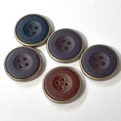 ボタン レトロ 円形 丸型 ブラック ブラウン 23mm 5個セット eg-219 2枚目の画像