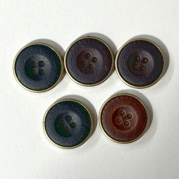 ボタン レトロ 円形 丸型 ブラック ブラウン 18mm 5個セット eg-221 1枚目の画像