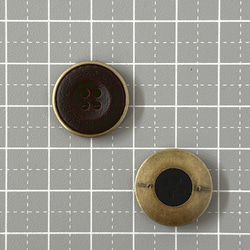 ボタン レトロ 円形 丸型 ブラック ブラウン 18mm 5個セット eg-221 3枚目の画像