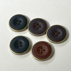 ボタン レトロ 円形 丸型 ブラック ブラウン 18mm 5個セット eg-221 2枚目の画像