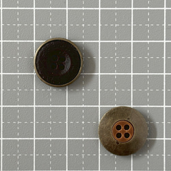 ボタン レトロ 円形 丸型 ブラック ブラウン ベージュ 15mm 8個セット eg-223 3枚目の画像