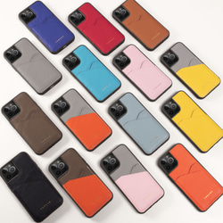iPhone15Plus 本革バックカバーケース 15色が選べる＜COPC2＞ 17枚目の画像