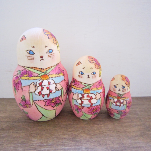 マトリョーシカ　少女　猫　スイーツ マトリョーシカ 少女 猫 スイーツ 東京ソラマチ猫の日フェア2024