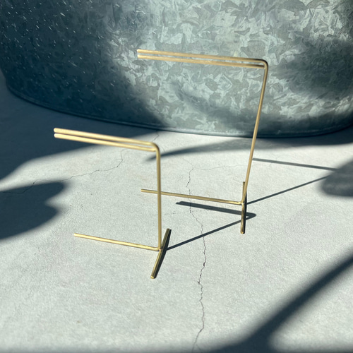 2つセット】縦長 コの字 アクセサリースタンド〈真鍮〉 その他