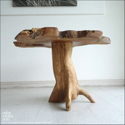 一枚板 無垢材 プリミティブサイドテーブルWS03 カフェテーブル コーヒーテーブル 花台 飾り棚 ナチュラル 三大銘木 5枚目の画像
