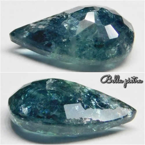 1.6ct☆非加熱☆天然ブルーグリーントルマリン 虹入り アフリカ