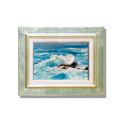 【海韻-2】油絵　ジークレー・オリジナル版画　P3サイズ〜 4枚目の画像