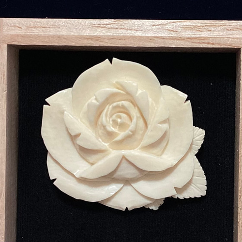 ☆本象牙ブローチ（薔薇）※A-27 ブローチ 石橋象牙店 通販