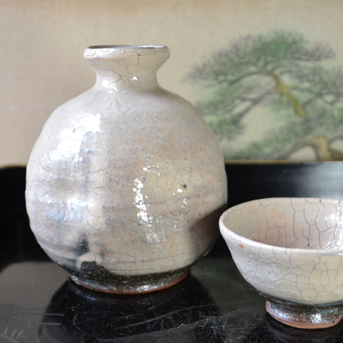 1504 萩焼　酒器セット　徳利2   猪口5   未使用 萩焼 酒器 徳利2個 お猪口5個セット（Amazon.co.jp: 1504 萩焼