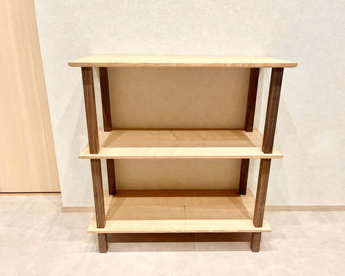 アッシュ突板のオシャレなフリーシェルフ　未使用品 アッシュ突板のオシャレなフリーシェルフ 未使用品 | ヤマダウェブコム
