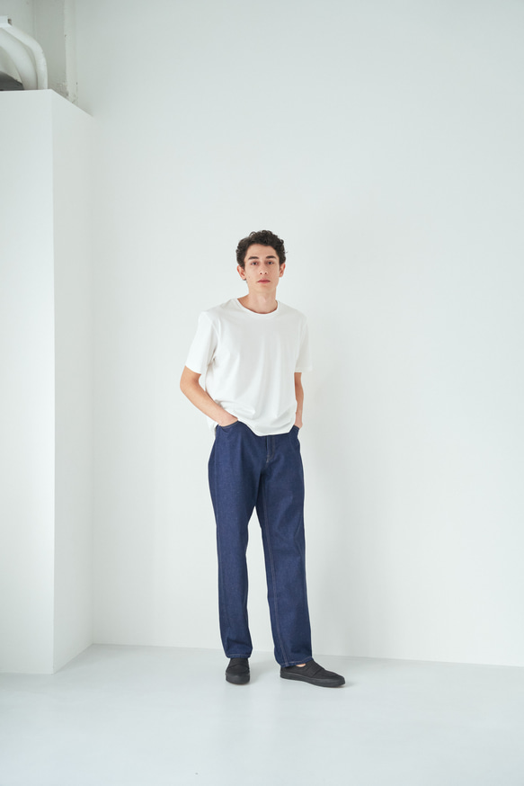 MPT002 / 5PKT ﾃｰﾊﾟｰﾄﾞﾃﾞﾆﾑ ﾒﾝｽﾞ11.5ozﾃﾞﾆﾑ【2色展開】【ｻｲｽﾞ展開1.2.3】 INDIGO 　サイズ 3　モデル身長