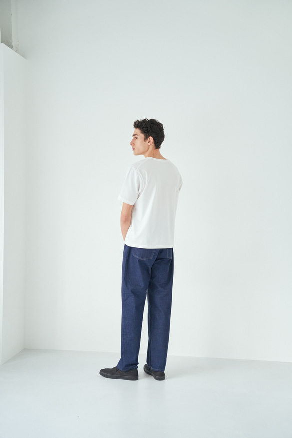 MPT002 / 5PKT ﾃｰﾊﾟｰﾄﾞﾃﾞﾆﾑ ﾒﾝｽﾞ11.5ozﾃﾞﾆﾑ【2色展開】【ｻｲｽﾞ展開1.2.3】 INDIGO 　サイズ 3　モデル身長