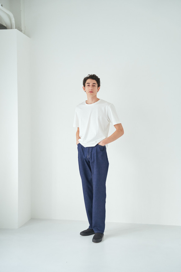 MPT002 / 5PKT ﾃｰﾊﾟｰﾄﾞﾃﾞﾆﾑ ﾒﾝｽﾞ11.5ozﾃﾞﾆﾑ【2色展開】【ｻｲｽﾞ展開1.2.3】 INDIGO 　サイズ 3　モデル身長