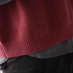 新作 ニットジャケットベスト.100%綿  無地 手編み 全２色 重ね着 6枚目の画像