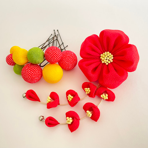 2日以内発送可☆）蕾の藤下がりが可愛い♡和玉もりもりな七五三の髪