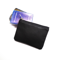 【期間限定35%オフ】S レザーハンドバッグ ポーチ付き 黒 ブラック 本革 小さめ 5枚目の画像