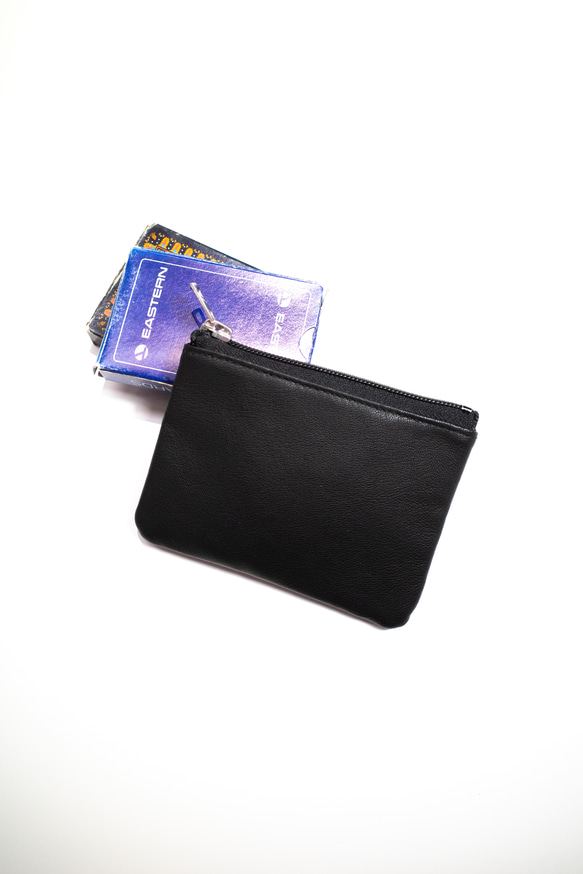 【期間限定35%オフ】S レザーハンドバッグ ポーチ付き 黒 ブラック 本革 小さめ 5枚目の画像