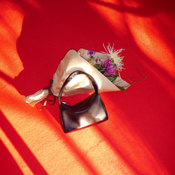 【期間限定35%オフ】S レザーハンドバッグ ポーチ付き 黒 ブラック 本革 小さめ 19枚目の画像