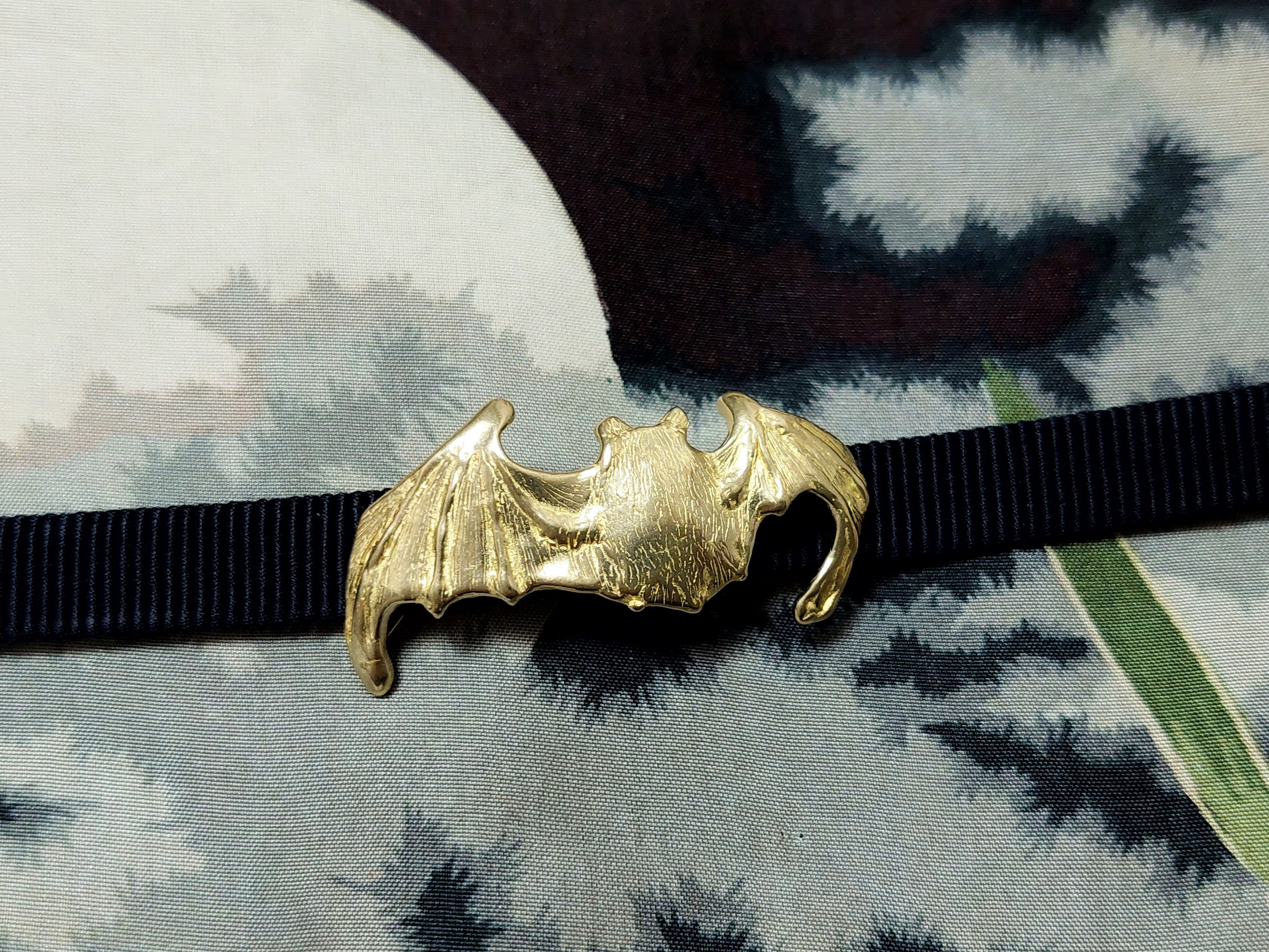 帯留め　蝙蝠　 crp01