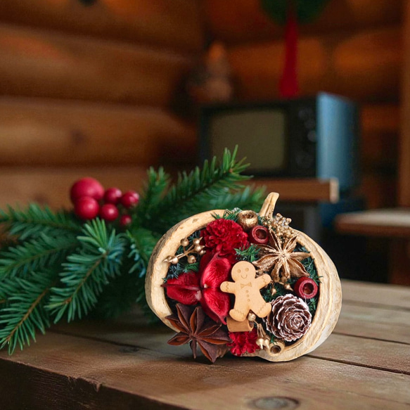 【早割】幸せのブッダナッツクリスマス飾り／ジンジャークッキーVr（無料ギフトラッピング） 2枚目の画像