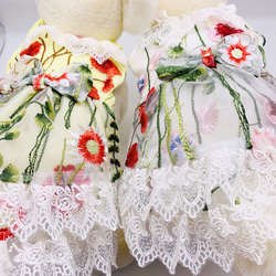 Loved wan様専用　　花畑刺繍＆チュールレースワンピース [OP851 7枚目の画像