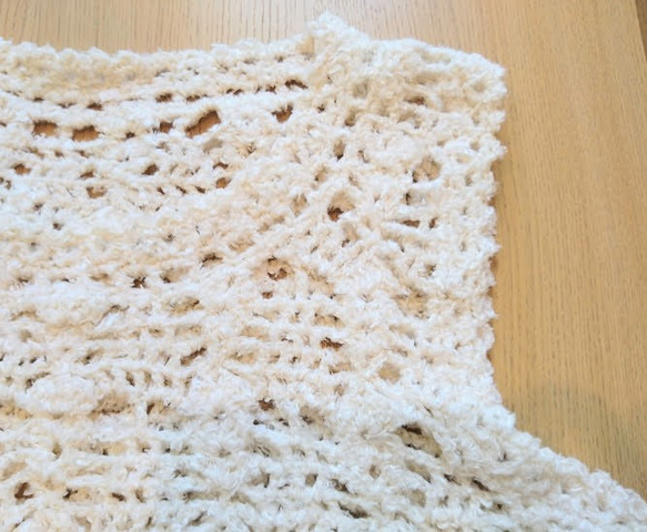 オフホワイト✽ふんわりニットベスト 2枚目の画像