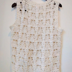 オフホワイト✽ふんわりニットベスト 3枚目の画像