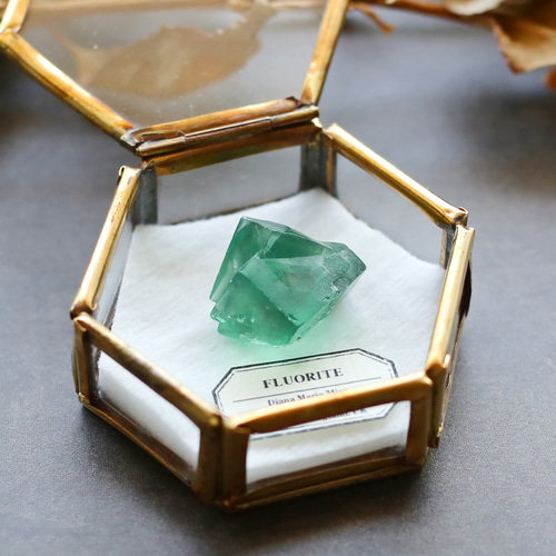 ダイアナマリア鉱山フローライトの結晶 鉱物標本 ミニチュア 蛍石