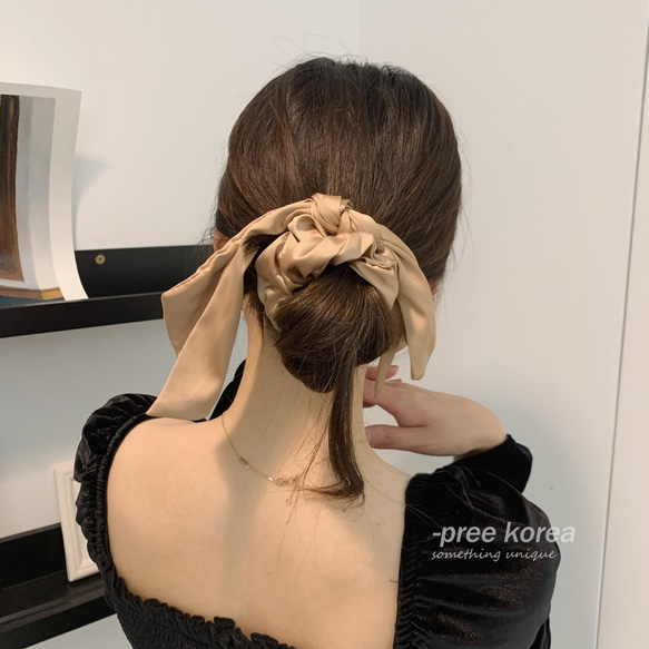 【在庫処分 限定セール￥300】韓国ファッション 　ヘアゴム シュシュ ヘアアクセサリー　-7367 1枚目の画像