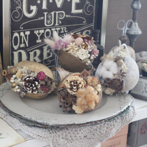 ブッダナッツの飾り◯ブラウンコットン ブッダナッツの飾り◯ブラウンコットン