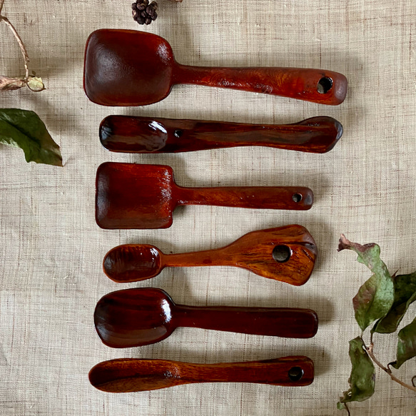 手作り漆ぬり木製スプーン/Handmade Lacquered Wooden Spoon 新作2023♪ 8枚目の画像