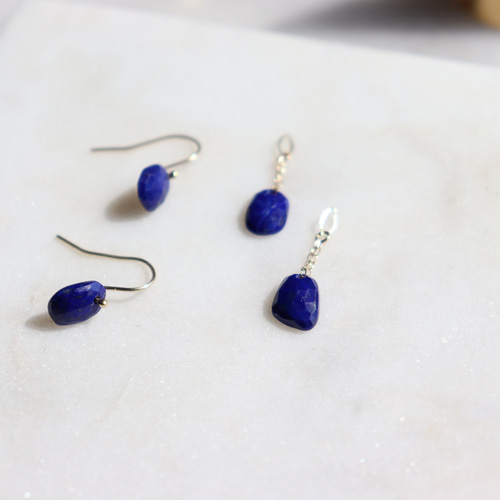 k10YG》ラピスラズリ/パラダイスフックピアス〜Jojuly ピアス