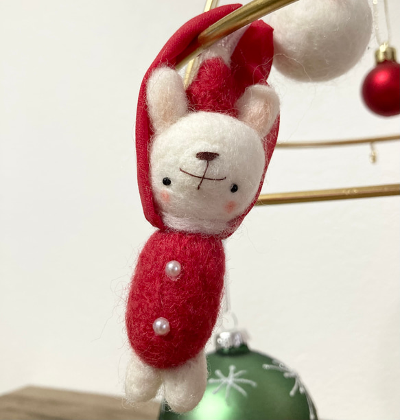 羊毛フェルト パンダサンタさん 安かっ