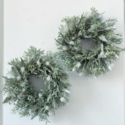 silver leaf wreath シルバーリーフのリース リューカデンドロン クレマチス グリーン 1枚目の画像