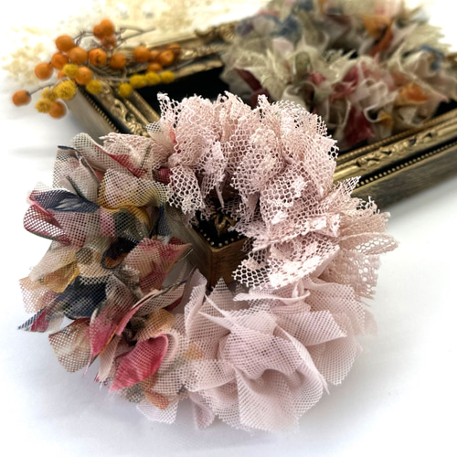 ☺︎☺︎シュシュ専売90ふんわりボリュームスーパービッグ花柄