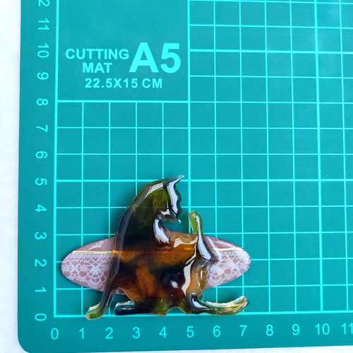 べっ甲柄サビにゃんヘアクリップ☆母の日☆べっ甲柄☆サビ猫☆猫の日