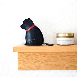 お座り子犬のコインケース・ブラック×レッド 7枚目の画像