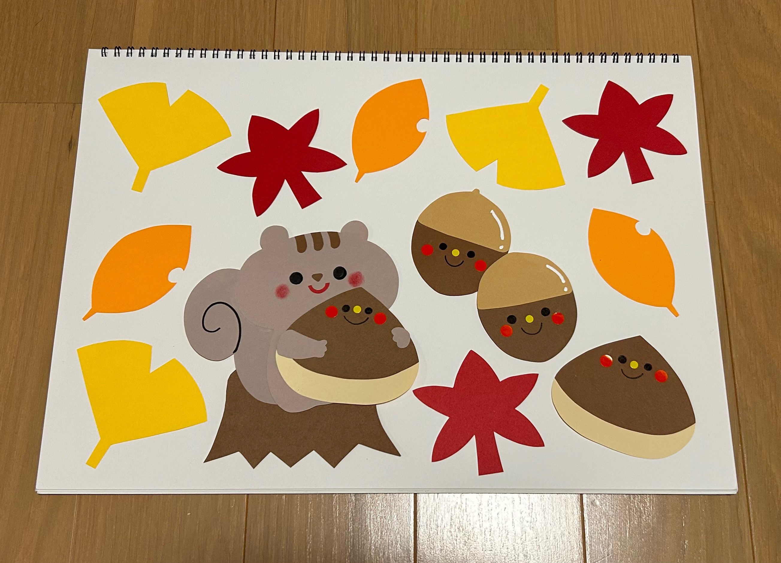 秋♪リスちゃん&どんぐり 秋♪リスちゃん&どんぐり