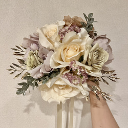 アーティフィシャルフラワー ウエディングブーケ ブートニア 結婚式前