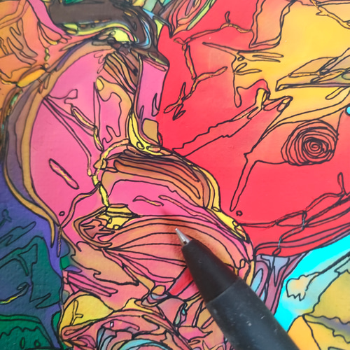 ○原画一点物○『シャボン玉/Soap bubble』インテリアアート