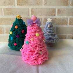 毛糸で編んだクリスマスツリー 6枚目の画像